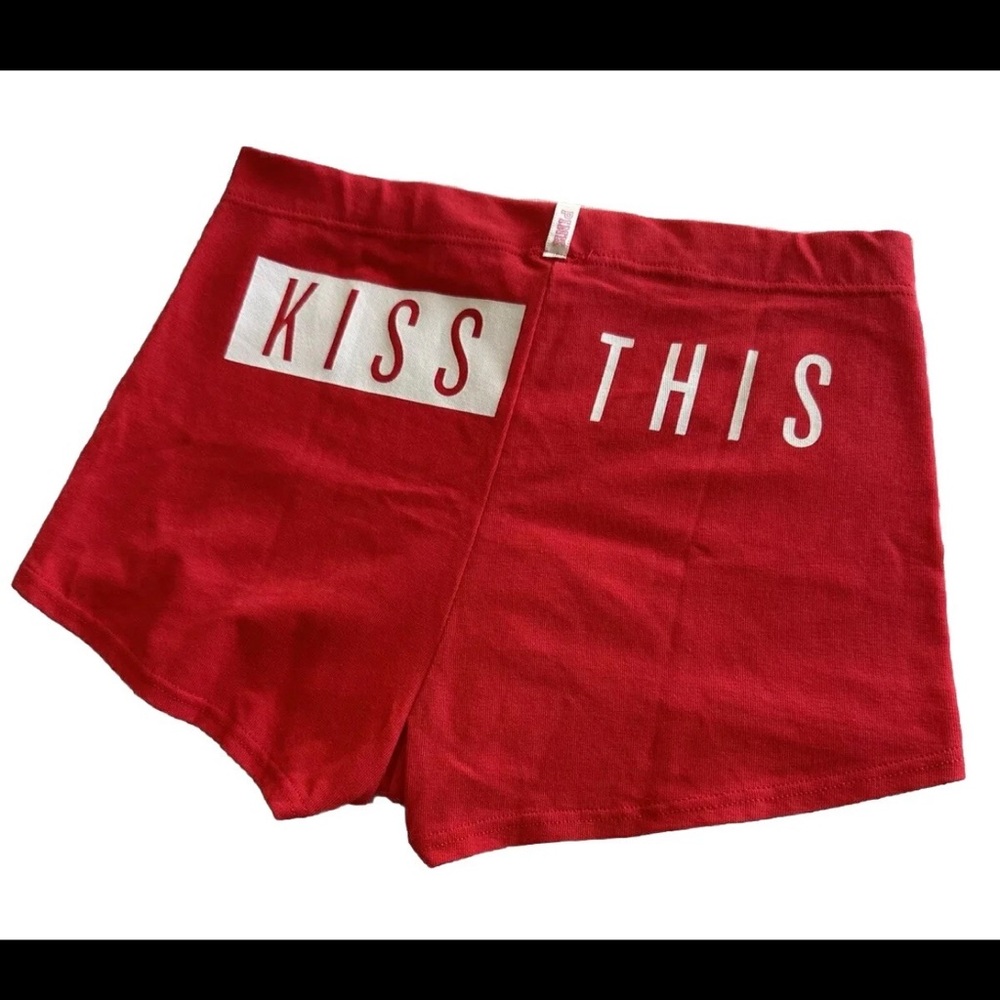 PINK Victoria’s Secret Low Rise KISS THIS Red Boyshort
